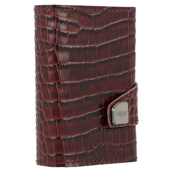 Tru Virtu Click & Slide Porte-cartes de crédit Porte-monnaie RFID en cuir 6,5 cm