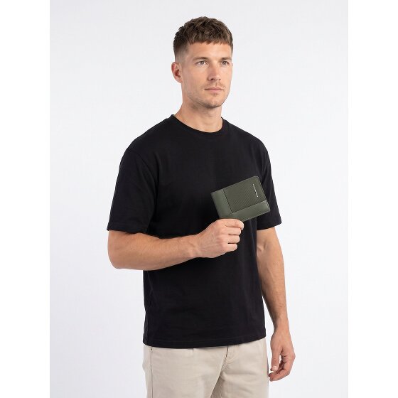 Piquadro Sync Porte-monnaie Protection RFID Cuir véritable 12.5 cm