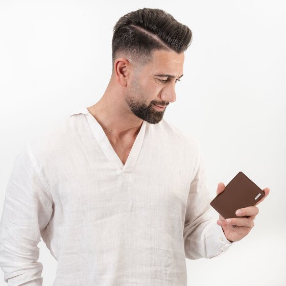 Redolz Leather Essentials QF petit porte-monnaie en cuir RFID 10,5 cm