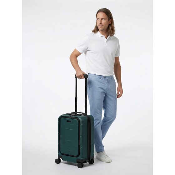 Police London 4 roues Valise cabine 55 cm Compartiment ordinateur avec soufflet d'extension