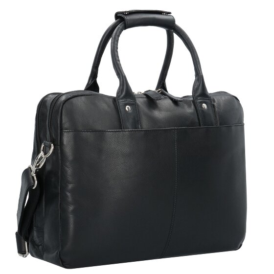 Dermata Porte-documents en cuir 39 cm Compartiment pour ordinateur portable
