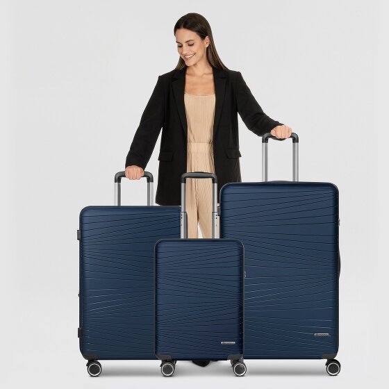 Franky Dallas 3.0 Set de valises à 4 roulettes 3 pièces avec soufflet d'extension