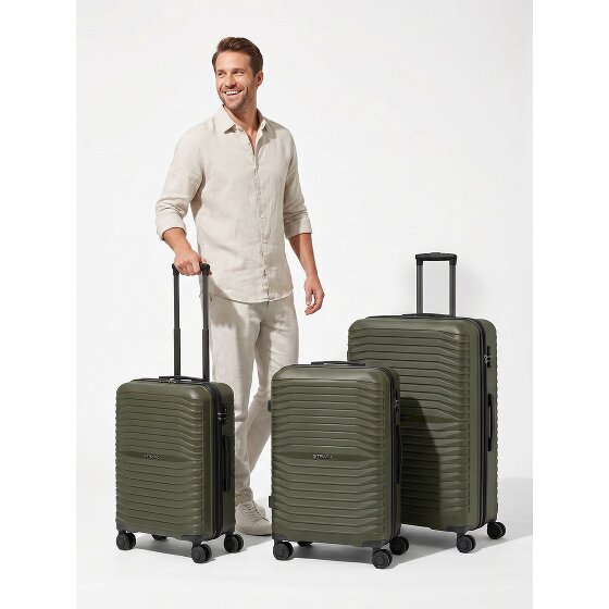 Stratic Shine 4 roues Set de valises 3 pièces avec soufflet d'extension