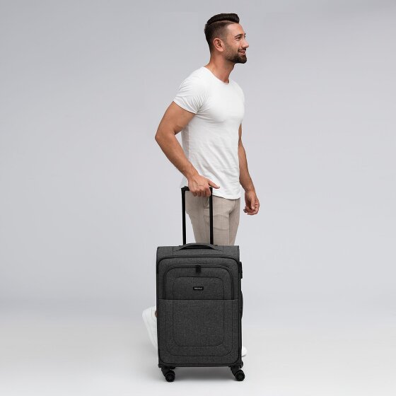Redolz Essentials 12 MEDIUM – Valise cabine à 4 roues de 67 cm avec soufflet d'extension
