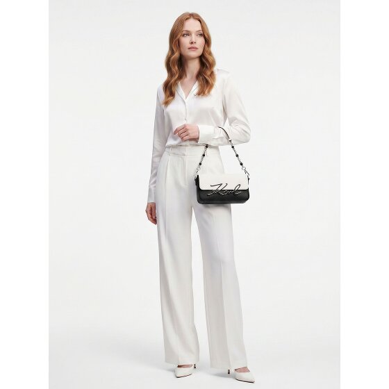 Karl Lagerfeld Signature 2.0 Sac à bandoulière Cuir véritable 22 cm