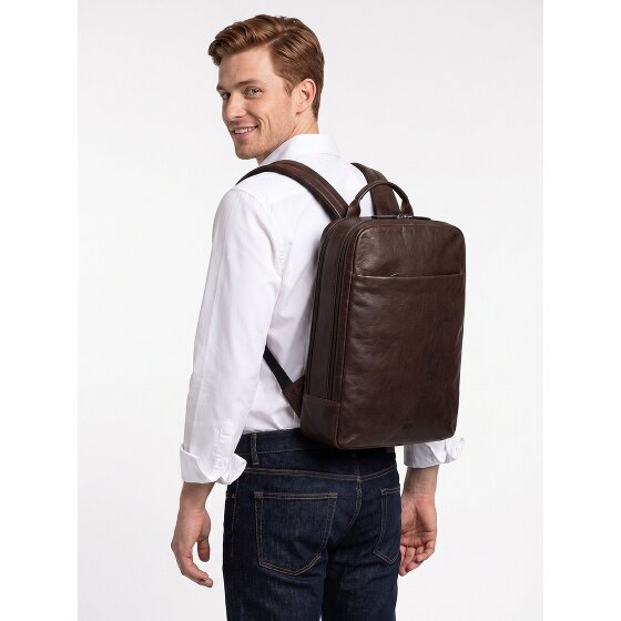 Jost Glasgow Daypack Protection RFID Cuir véritable 44 cm Compartiment ordinateur