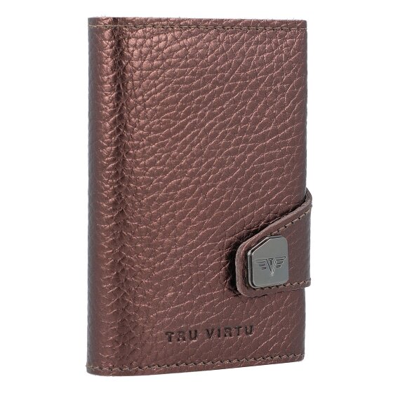 Tru Virtu Click & Slide Porte-cartes de crédit RFID en cuir 6,5 cm