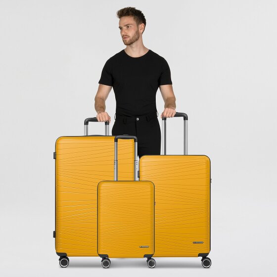 Franky Dallas 3.0 Set de valises à 4 roulettes 3 pièces avec soufflet d'extension