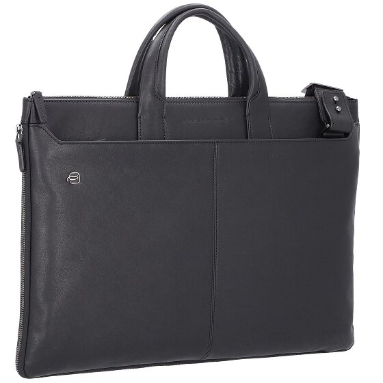 Piquadro Black Square Sacoche en cuir pour ordinateur portable 47 cm