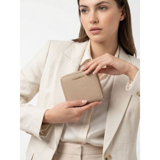 Lazarotti Bologna Leather Medium Porte-monnaie Zip-Around en cuir 10 cm