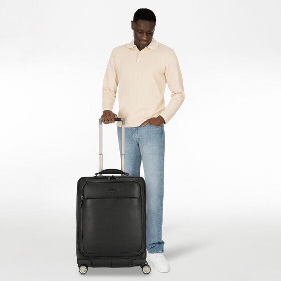 Piquadro Modus Special 4 roues Valise cabine Cuir véritable 59 cm