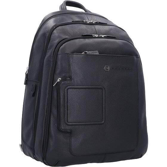 Piquadro Sac à dos en cuir Vibe 43 cm, compartiment pour ordinateur portable