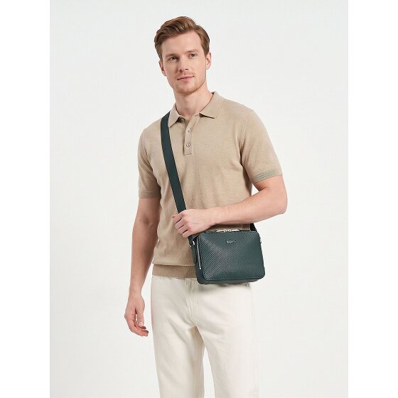 Lacoste Chantaco Sac à bandoulière Cuir véritable 20.5 cm