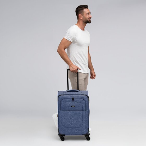 Redolz Essentials 12 MEDIUM – Valise cabine à 4 roues de 67 cm avec soufflet d'extension