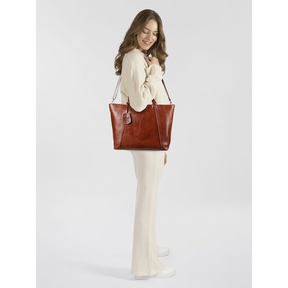 Burkely Fine Florence Sac de shopper Cuir véritable 37 cm Compartiment ordinateur