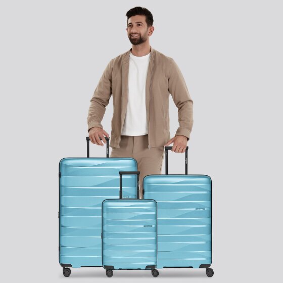 Bergpfeil Travel Set de valises à 4 roulettes 3 pièces avec soufflet extensible