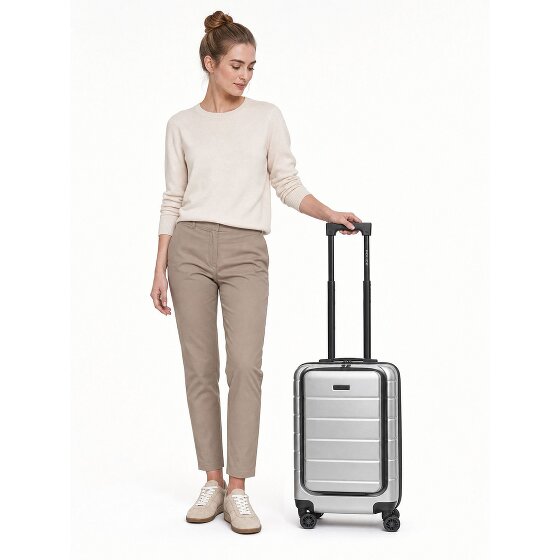 Police Dublin 4 roues Valise cabine S 54 cm Compartiment ordinateur avec soufflet d'extension