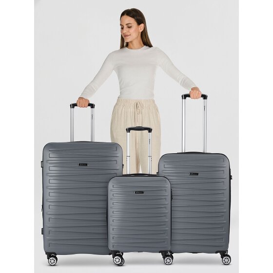 Benzi 5493 4 roulettes Set de valises 3 pièces avec soufflet d'extension