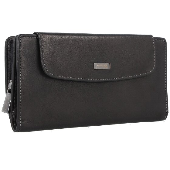 Greenland Nature Black Nappa Porte-monnaie en cuir RFID 19 cm