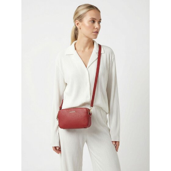 Lazarotti Bologna Leather Sac à bandoulière en cuir double zip 18 cm