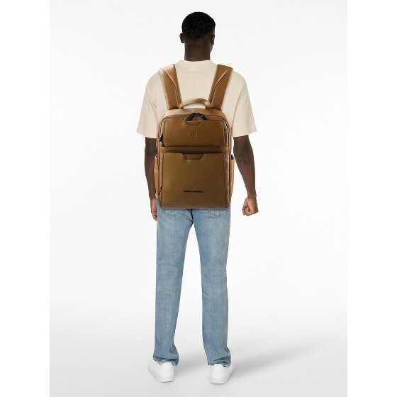Piquadro Ael Daypack Cuir véritable 37 cm Compartiment ordinateur