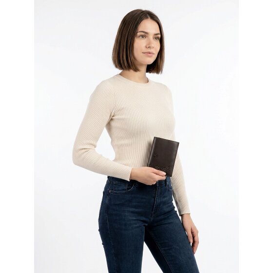 oxmox Leather Porte-monnaie Protection RFID Cuir véritable 10 cm
