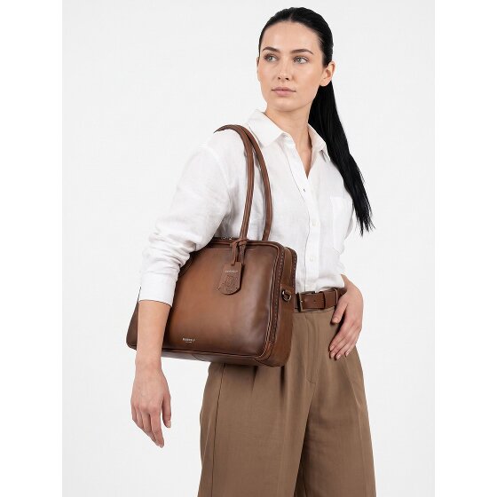 Burkely Ledger Attaché-case Cuir véritable 40 cm Compartiment ordinateur