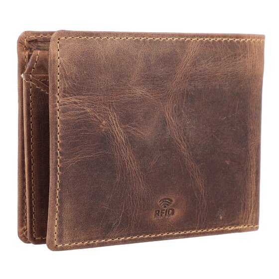 Greenburry Vintage Porte-monnaie Protection RFID Cuir véritable 12 cm