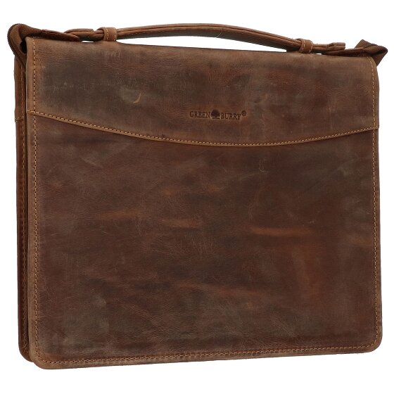 Greenburry Classeur à anneaux vintage en cuir 34 cm