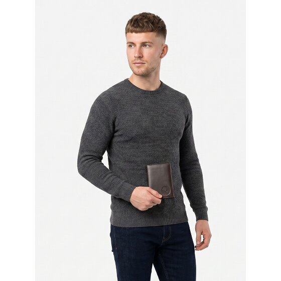 oxmox Leather Porte-monnaie Protection RFID Cuir véritable 13 cm