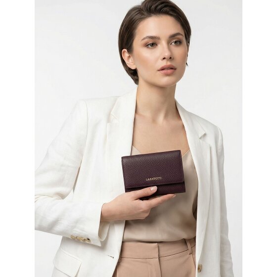 Lazarotti Porte-monnaie « Bologna » en cuir XL avec compartiment à fermeture éclair sur tout le pourtour, Cuir, 14 cm