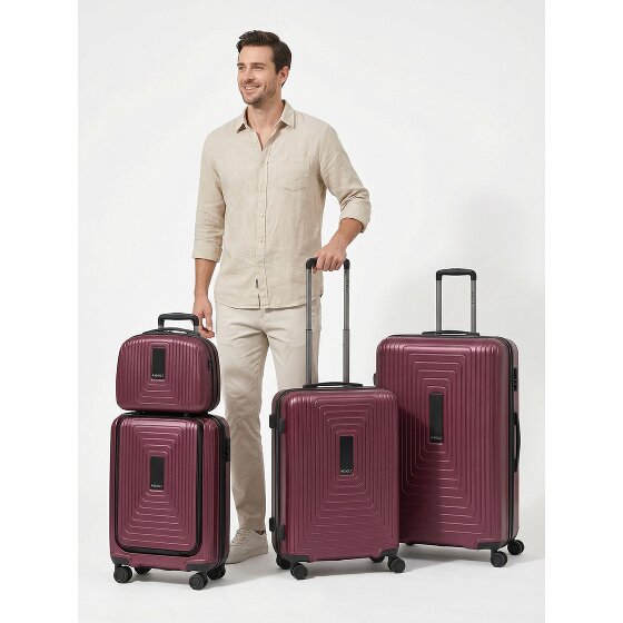 Redolz Essentials14 Set de valises à 4 roulettes Beautycase 4pcs avec soufflet extensible Laptopfach