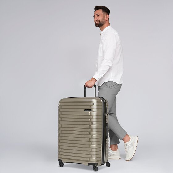 Pactastic Collection 04 THE LARGE + 4 roues Valise cabine L 75 cm avec soufflet d'extension