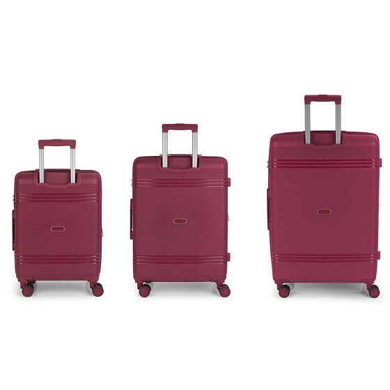 Gabol Saori 4 roulettes Set de valises 3 pièces avec soufflet d'extension