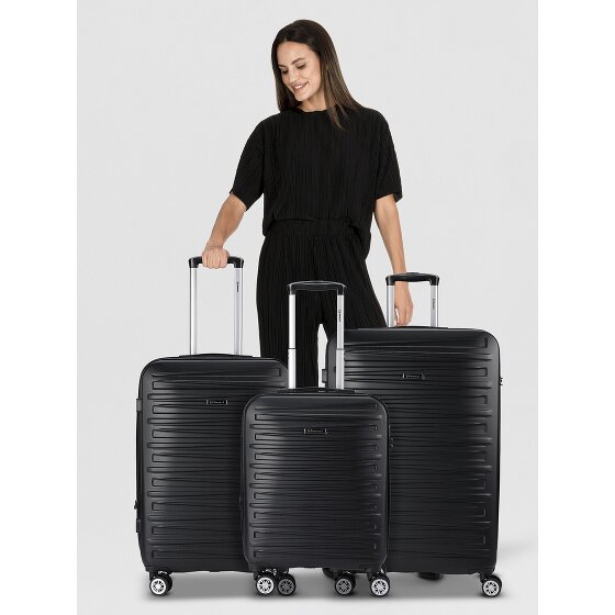 Benzi 5493 4 roulettes Set de valises 3 pièces avec soufflet d'extension