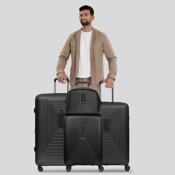 Redolz Essentials 14 Set de valises à 4 roulettes + Beautycase 4 pcs. avec soufflet extensible