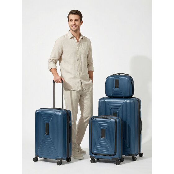 Redolz Essentials14 Set de valises à 4 roulettes Beautycase 4pcs avec soufflet extensible Laptopfach