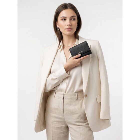 Lazarotti Porte-monnaie « Bologna » en cuir XL avec compartiment à fermeture éclair sur tout le pourtour, Cuir, 14 cm