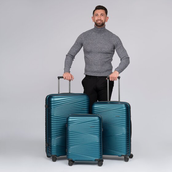 Pactastic Collection 02 THE THREE SET 4 roulettes Set de valises 3 pièces