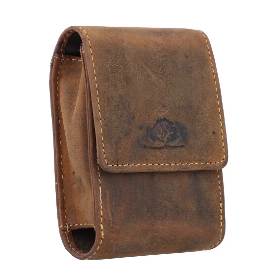 Greenburry Etui à cigarettes vintage en cuir 7,5 cm