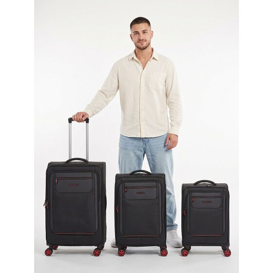 Worldpack Oxford 4 roues Set de valises 3 pièces '"avec soufflet d''extension"'