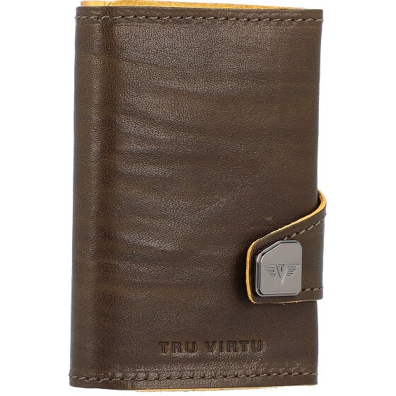 Tru Virtu Click & Slide Porte-cartes de crédit RFID en cuir 6,5 cm