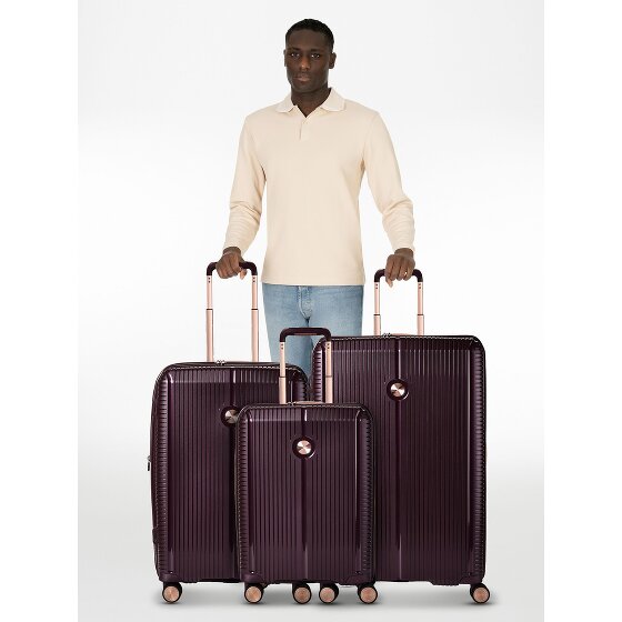 Polestream Paris 4 roulettes Set de valises 3 pièces avec soufflet d'extension