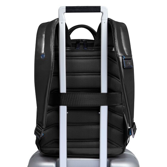 Piquadro Blue Square Daypack Protection RFID Cuir 37 cm Compartiment pour ordinateur portable