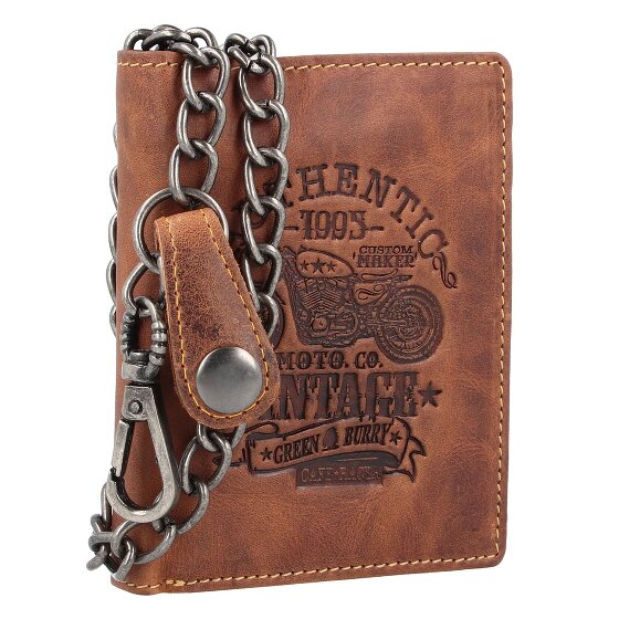 Greenburry Porte-monnaie Vintage Cafe-Racer RFID en cuir 9,5 cm