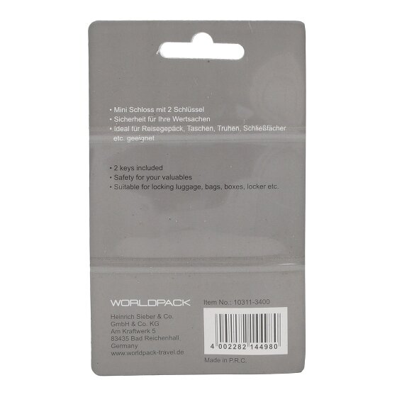 Worldpack Reiseaccessoires Serrure à valise 3 cm