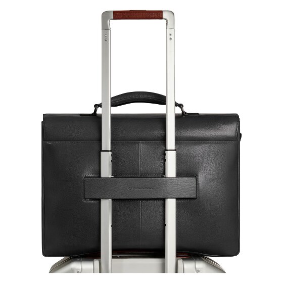 Piquadro Solm Attaché-case Cuir véritable 42 cm Compartiment ordinateur