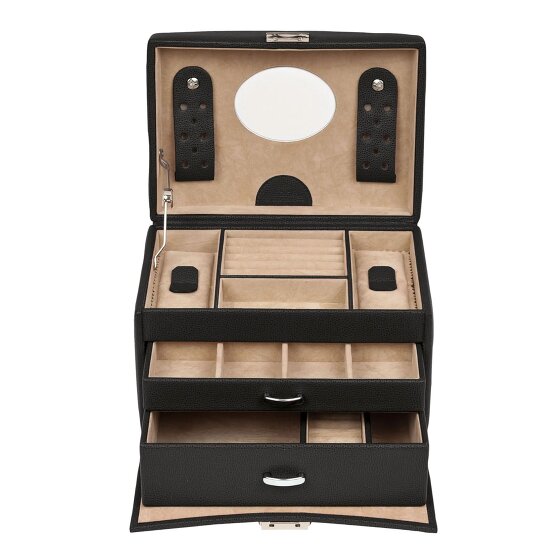 Windrose Beluga Boîte à bijoux Cuir 21.5 cm