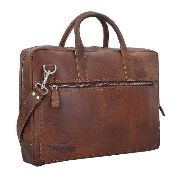 Plevier Vintage London Attaché-case Protection RFID Cuir véritable 41 cm Compartiment ordinateur