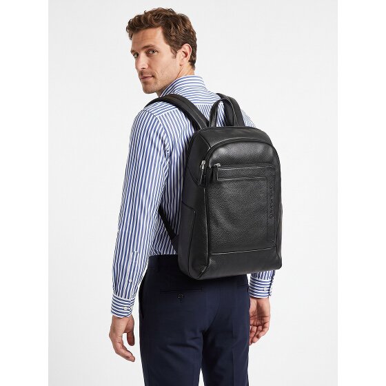 Piquadro Daypack Cuir véritable 39 cm Compartiment ordinateur